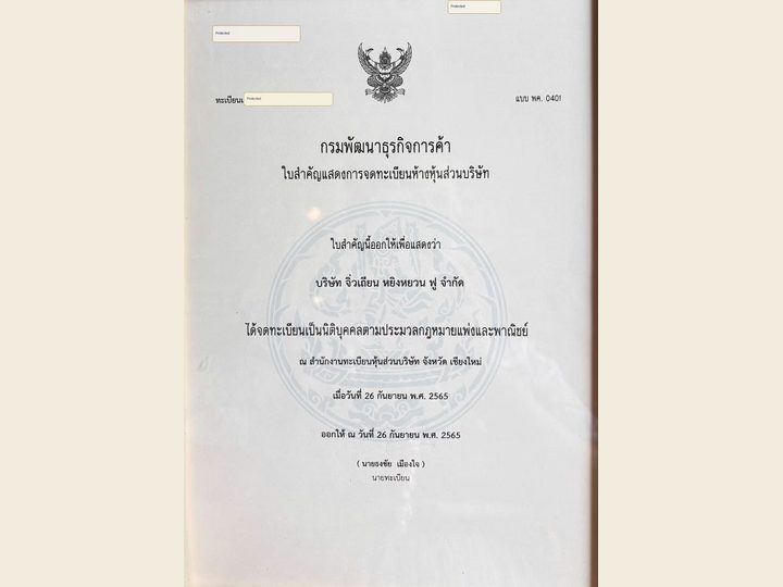 Company registration View credential